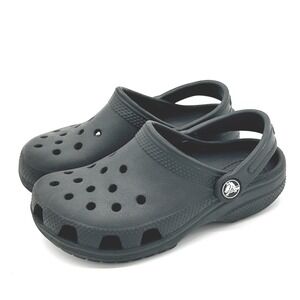 Crocs Kid's Baya Clog Black Slip-On Sandals Size 12